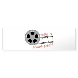 CafePress Sneak Peek 10"x3" Rectangle Vinyl Bumper Sticker Car Decal
