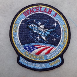 Original USA NASA Spacelab 03 Mission Embroidered Patch Vintage