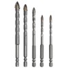 Multi-Sized Serrated Eccentric Drill Bits Set for Masonry, Tile, Wood,