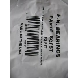 FK Bearing (10) FK Bearing SCF5T Rod End Bearing, RH, Stainless, 5/16"ID, PTFE Liner -NEW-