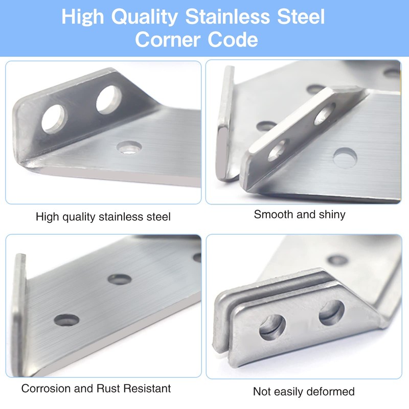 Triangle Support Made of Stainless Steel, Pack of 10 Angle