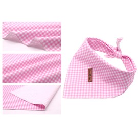 lionet paws Pink Cute Comfortable Cotton Dog Cat Bandana Triangle Scarf for Small Medium Large Dog Girl