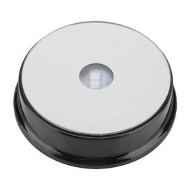 Rotating LED Display Stand, Motorized Display Base 7 Color Changing Show Turntable Pedestal with Light for Crystal Art Figurine Jewelry Watch Photography Product, 3.3in