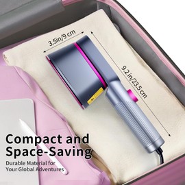 Travel for Clothes, 110V Portable Steamer, 10s Heat Up, Steamer & Iron 2 in 1, Travel Size Garment with Large Ceramic Heat Panel, Ideal for Global Traveling