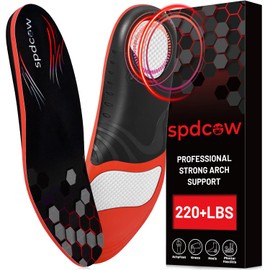 Plantillas ortopédicas para zapatos con apoyo de arco para hombre y mujer, inserciones deportivas con gel de absorción de golpes para alivio de pies planos, fascitis, dolor de pies y talón (3D Con caja, L)