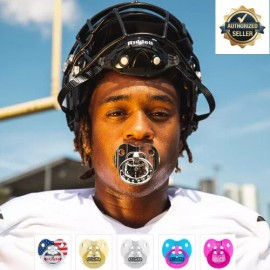 Battle Sports Binky Oxygen Lip Teeth Protector Mouthguard Equipment Adults Youth - Silver