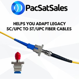 PacSatSales - SC to ST Fiber Optic Adapters - 5 Pack - SC/UPC to ST/UPC Fiber Adapters Allow You to Easily Adapt Any Single-Mode Simplex or Duplex Optical Cables