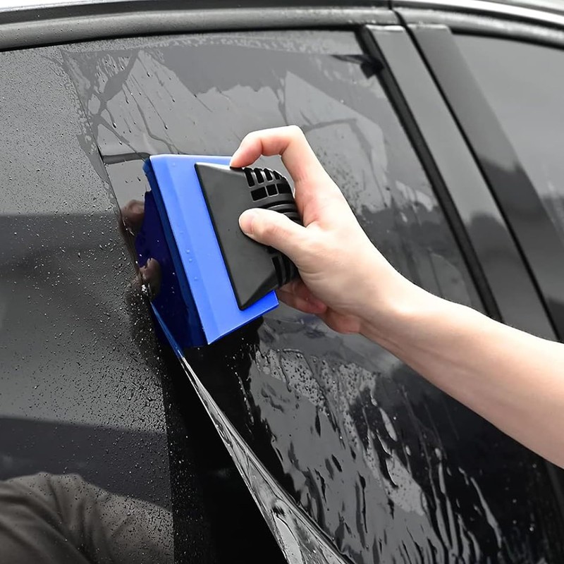 YAZZT Blue Small Squeegee Window Tint Squeegee, Non-Slip Handle Rubber