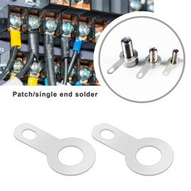 EMSea 200PCS Crimp Ring Terminal 2.7mm Solder Tag Lug Plate Bare Ring Terminal Connector Crimp for Micro Motors Tape Recorder Cores Silver-Plated Copper