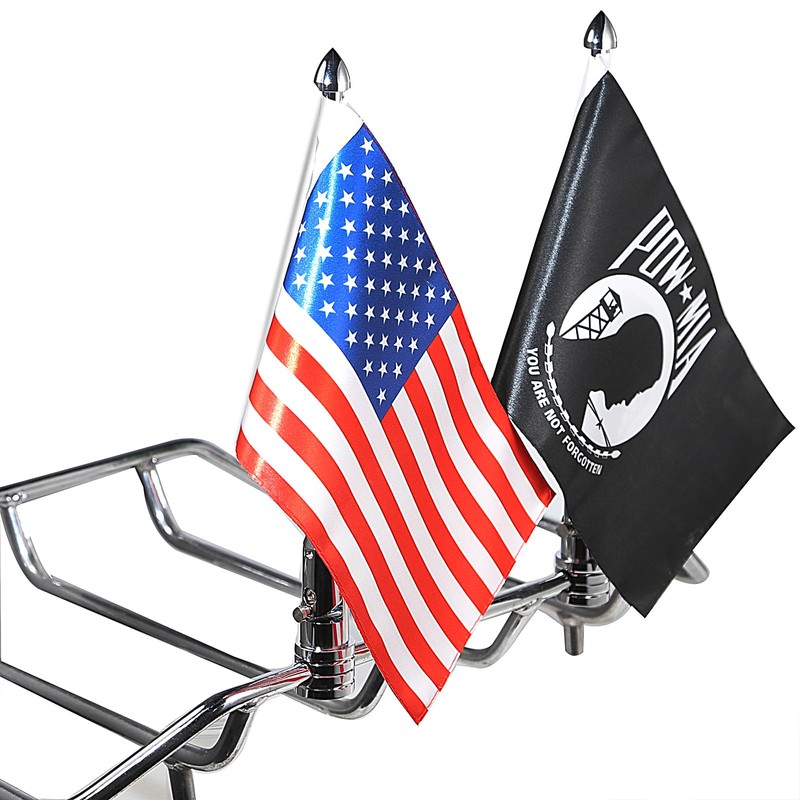 2 Pack Motorcycle Flag Pole Mount Kits Compatible For Harley