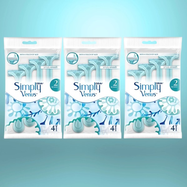 Gillette Venus Simply, Double Blades 2 Disposable Razors - 4