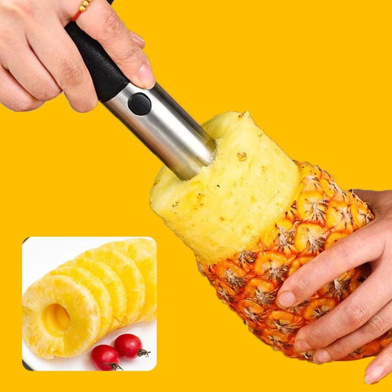 Pineapple Peeler, coreless Slicer, Stainless Steel, core Extractor, Fruit Separator,