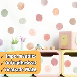 FunArtDecor Colorful Polka Dot Pattern Wall Stickers