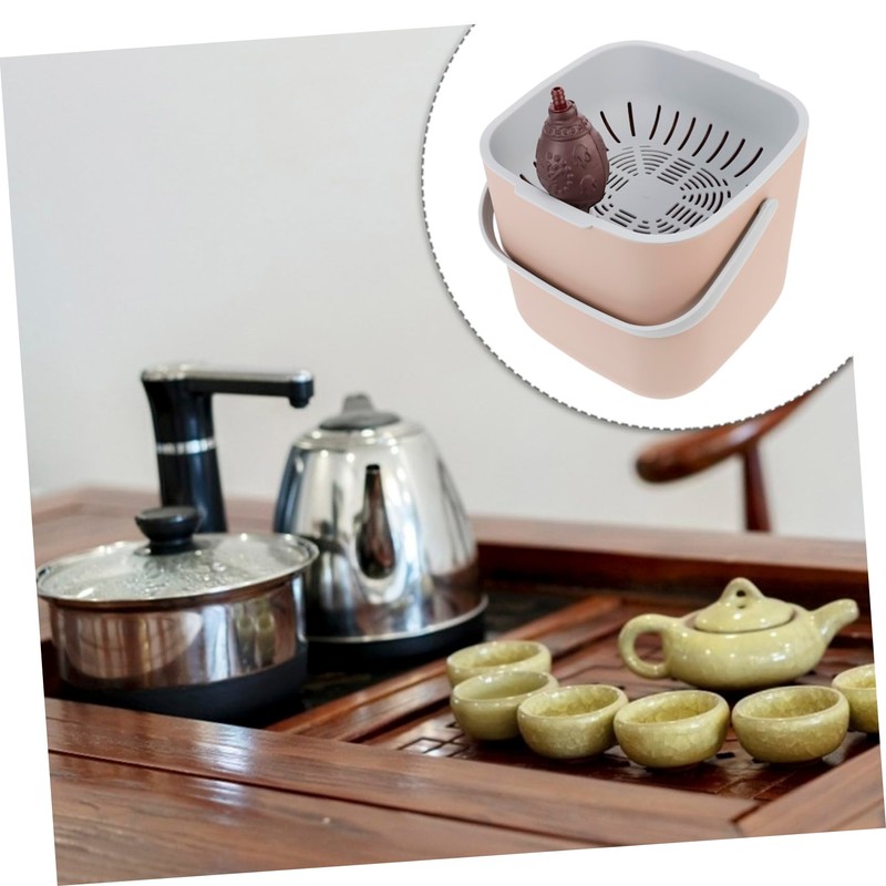 DOITOOL Office Tea-Leaf Trash Can with Large Capacity Tea Residue