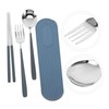 ABOOFAN Portable Travel Cutlery Set with Case Lightweight Stainless Steel