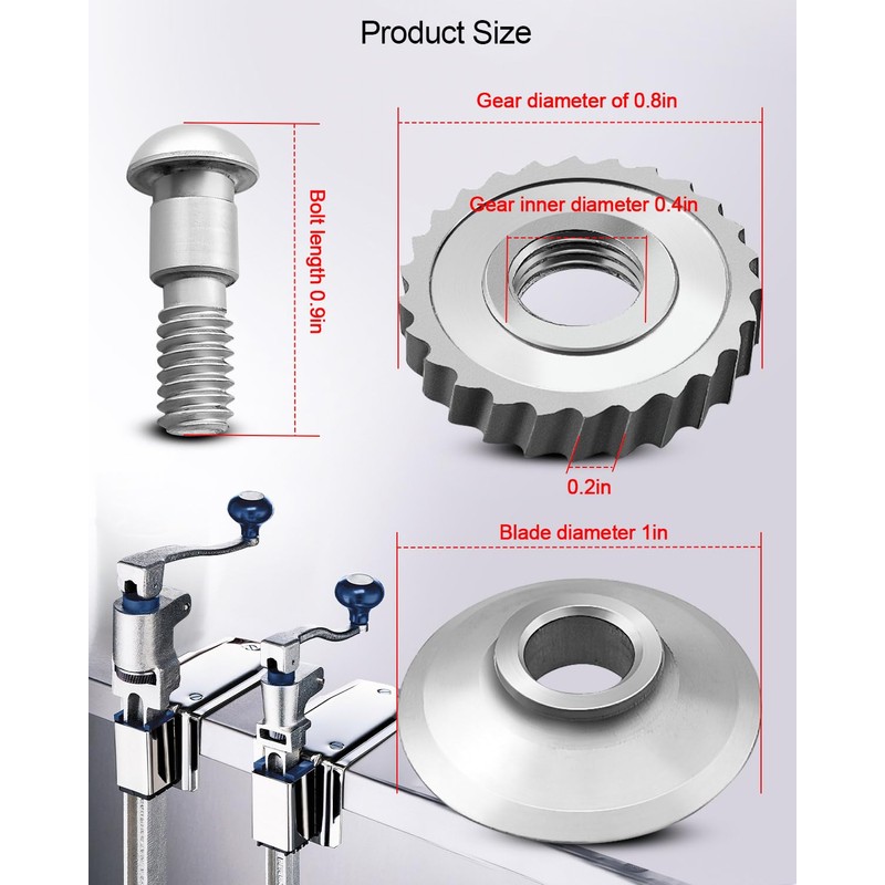 Upgraded Knife Gear Kits Fit for Edlund 203 266 745-015