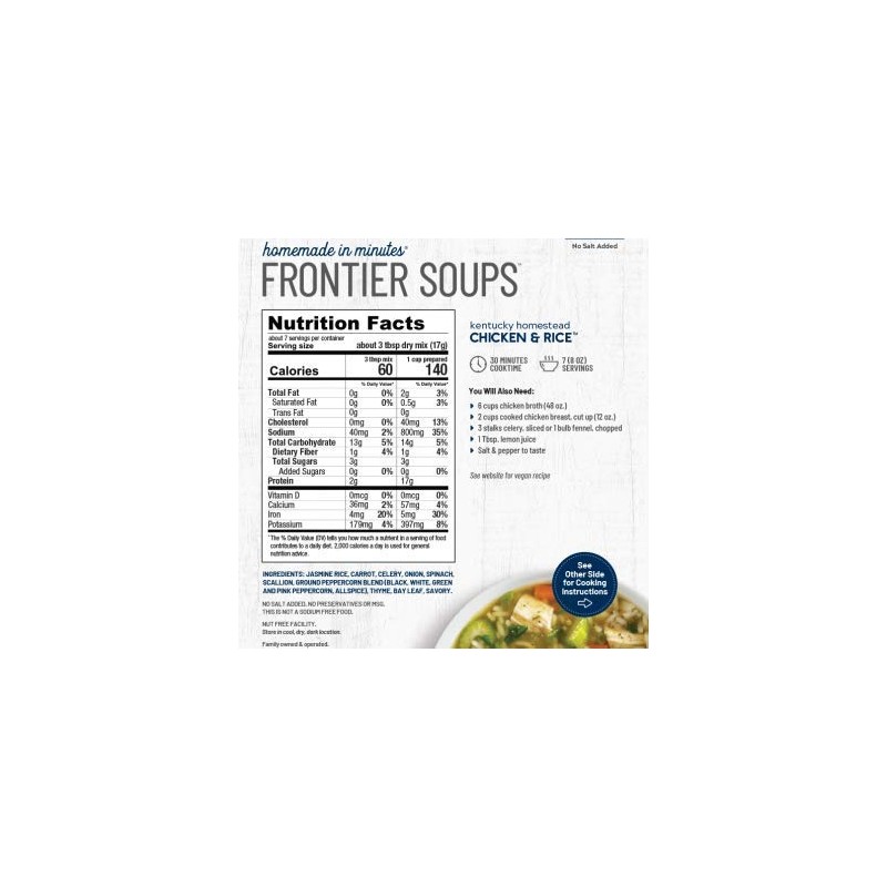Frontier Soups Kentucky Homestead Chicken and Rice Soup (Pack of