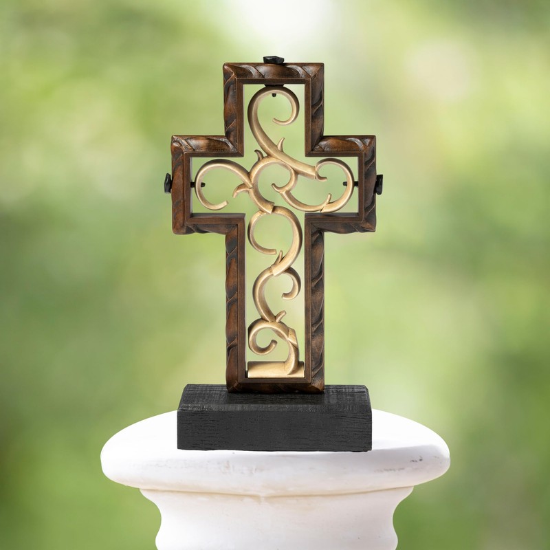 Unity Cross® Terra Cotta Rope & Vintage Ivory; Unity Candle
