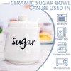 Swetwiny Ceramic Sugar Bowl with Lid and Spoon, 12 Ounces