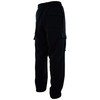 Mens Cargo Sweatpants with Drawstrings (4XL, 652-BLACK)