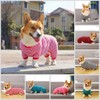 Dog Pajamas Cotton Striped Pup Jumpsuit, Breathable 4 Legs Basic