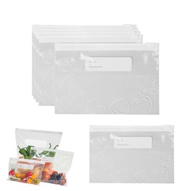 15/10pcs Zipper Food Storage Freezer Bag, Reusable Leak Proof Bags for Keeping Fresh, Used for Home and Camping Food Storage(M, 15PCS)