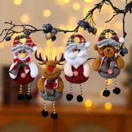 New Christmas Fabric Decor: Santa & Tree Accessory Gift (lf1322) Free Size/14 10ea