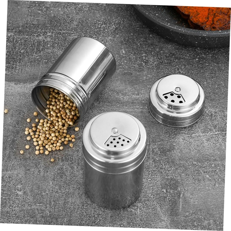 Gatuida Stainless Steel Seasoning Jar with Dial Condiment Container for