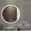 Wall-Mounted Round Bathroom Mirror with LED-Lights - 22 Inch Vanity