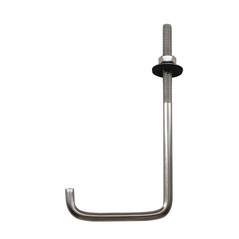 (8 Pieces) M6x35x80mm 304 Stainless Steel Screw Hook with Nuts
