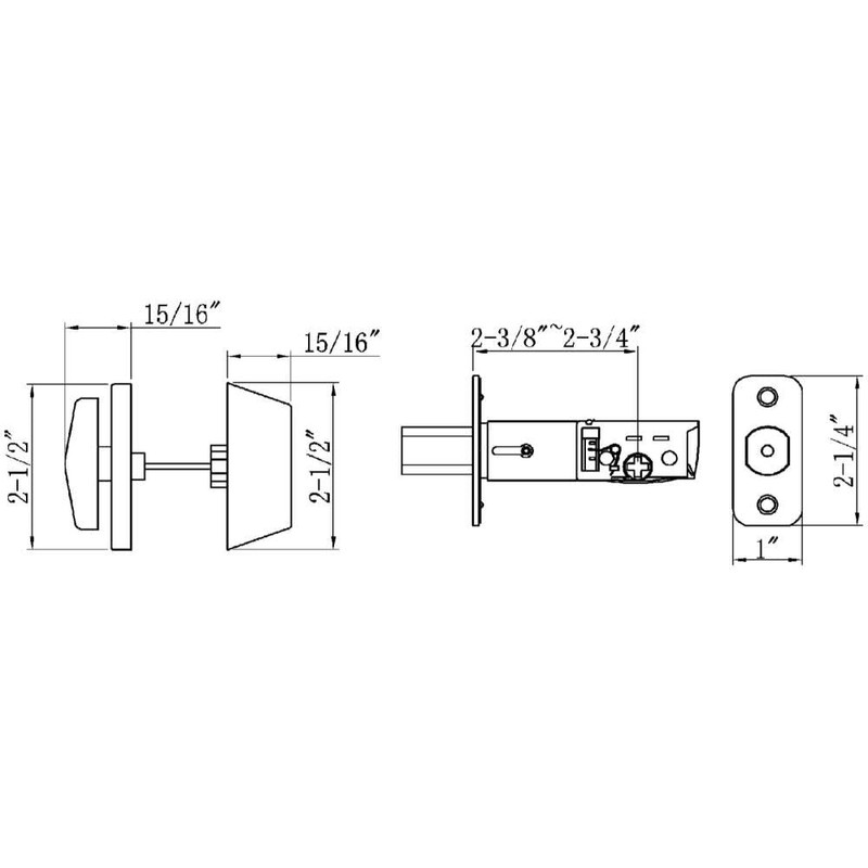 Design House Pro Deadbolt, Single Cylinder, 2-Way with Latch, Round