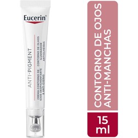 Eucerin Anti-Pigment Crema Contorno de Ojos 15ml | Anti Ojeras con Ácido Hialurónico y Thiamidol | Aplicador Metálico Refrescante