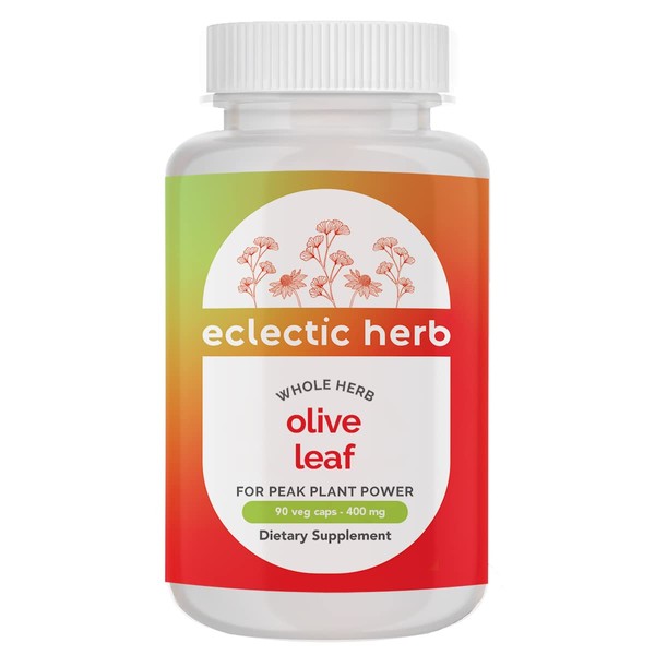 Eclectic Institute Non-GMO Olive Leaf | Immune Support | 90 CT (400 mg)