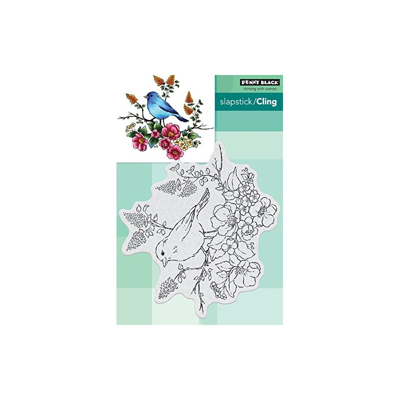 Penny Black Cling Stamps-Flower Perch