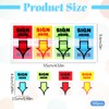 HJZHII 500 Pcs Sign Here Stickers, Adhesive Arrow Labels Stickers