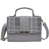 PIENSE Women's Mini Shoulder Bag Handbag 2-Way Small Plaid PU