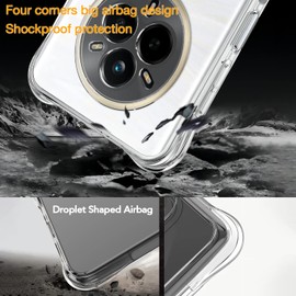 USTIYA Funda para Realme 14 Pro 5G Case Uso Rudo Bumper Shock-Absorción TPU Transparente Protector Cámara Carcasa con Cuatro Esquinas Espesamiento