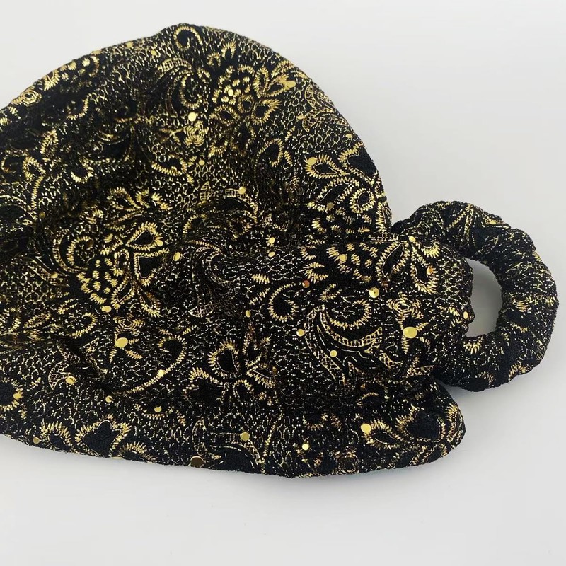 Turbans for Women Retro Hijab Cap Hair Coverings Sequin Head