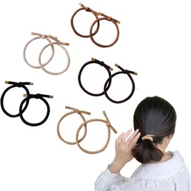 nalaina Hair Rubber Hair Rubber (Set of 10) Ring Rubber for Women, Children, Hair Ornaments, Stylish, Simplified, Korean Style, Solid, Elegant, Non-Tracing Hair Accessories