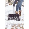 Suncast 20" Ergonomic Snow Shovel Pusher with Graphite Blade, Green