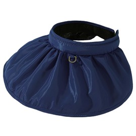 KarlyShop import za-010 2-Way UV Protection Sun Visor Headband Hat Sun Protection Sun Protection Wide Brim Folding Stylish, navy, Free size