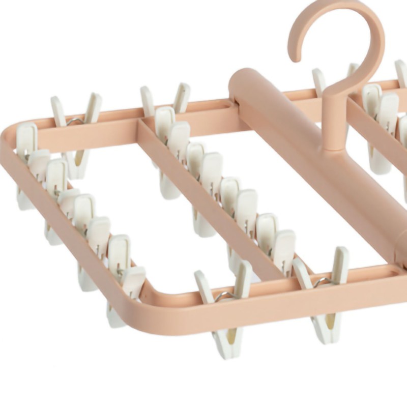 Drying Rack Foldable Matrix Hanging Point 24 Clips Household Drying