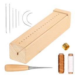 Beech Wood Book Binding Cradle with an Awl,Book Binding Kits Used for Bookbinding Hole Punching,Sturdy and Durable, Easy to Store, Bookbinding Supplies Punch Tools