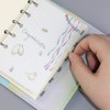 2 Pack A7 Binder Dividers 6 Tabs Clear Plastic Binder