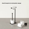 Umbra Cappa Toilet Paper Holder & Reserve, Black