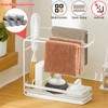 Poeland Sponge Holder with Drain Pan, Kitchen Sink Caddy Organizer
