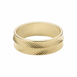 Fossil Women's Stainless Steel Band Rings, 8, Stainless Steel, No Gemstone