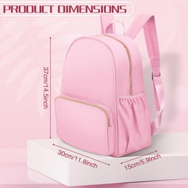Cunno Nylon Backpack for School Preppy Bookbags Bulk Girls Boys School Bags Toddler Backpack Waterproof Travel Bag (Pink,1 Piece)