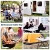 Segawe 2PCS Folable Table 8FT Dining Table w/Handle Lock Picnic