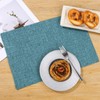 SHACOS Faux Linen Double Layer Placemats Set of 4 Machine